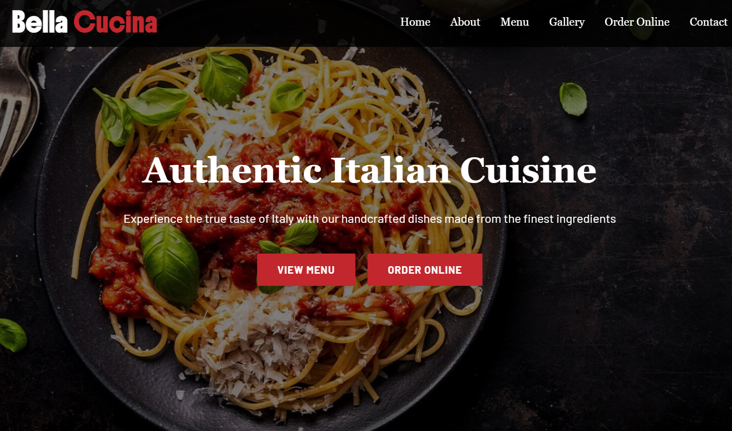 Italian Restaurant Website